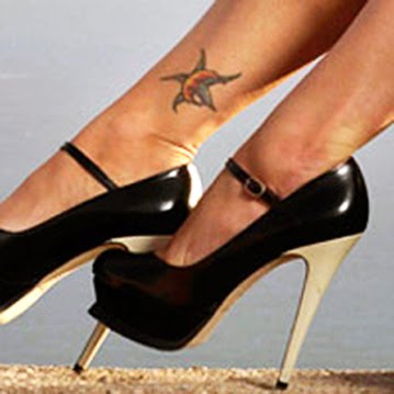 Megan Fox Right Ankle Tattoo